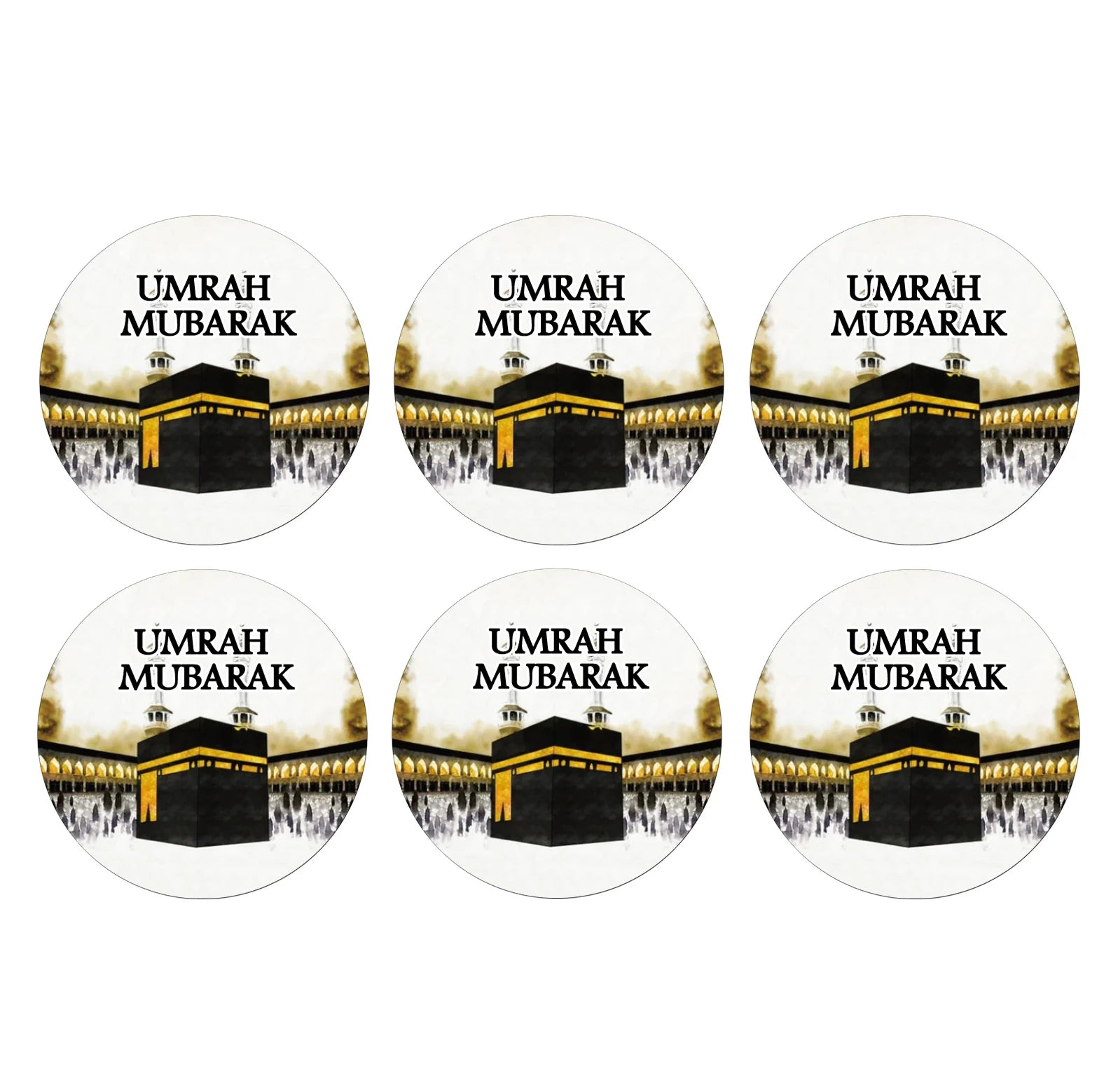 umrah mubarak decorative stickers, Muslin Sheep Holidays Kaaba Bottle Wrapper, hajj mubarak gift decoration supplies