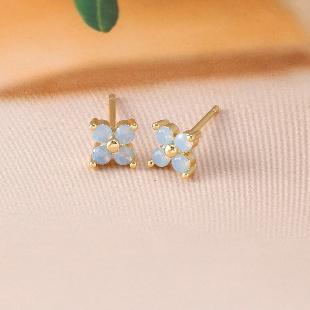 New Arrival Korean Trendy Stainless Steel Fresh Lovely Sweet Flower Stud Earrings For Women 2023 Fashion Jewelry