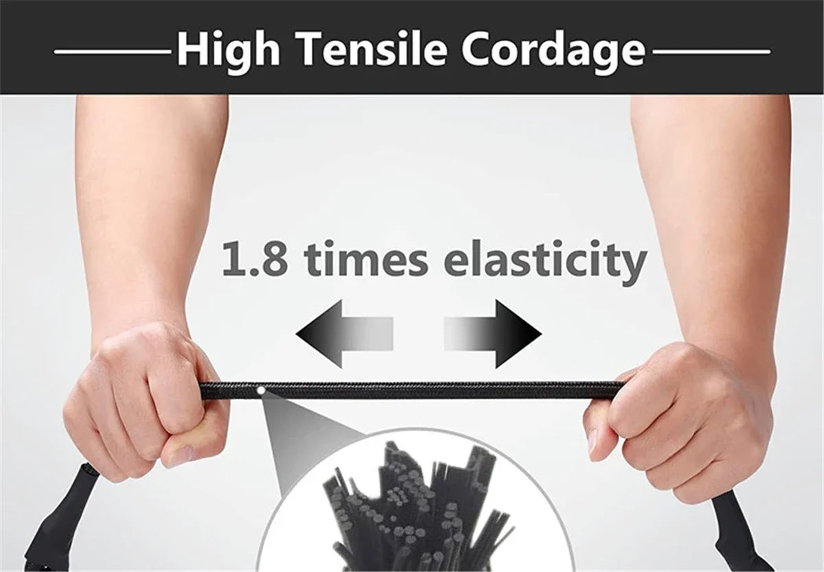 Heavy Duty Bungee Cord Elastic Tie Strap String Carabiner Hooks Kayak Cycling Luggage Packing Ropes Camping  Accessories