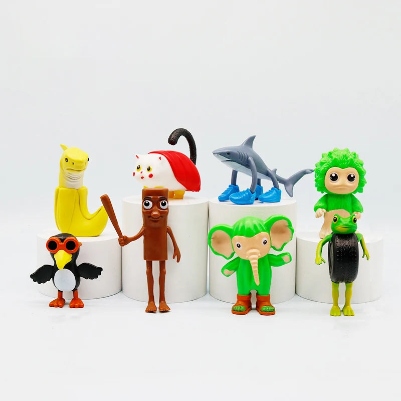 Brainrot Anime Action Figures Tung Tung Tung Sahur Ornaments Figure Funny Meme PVC Toy Model Home Decor Kids Gift