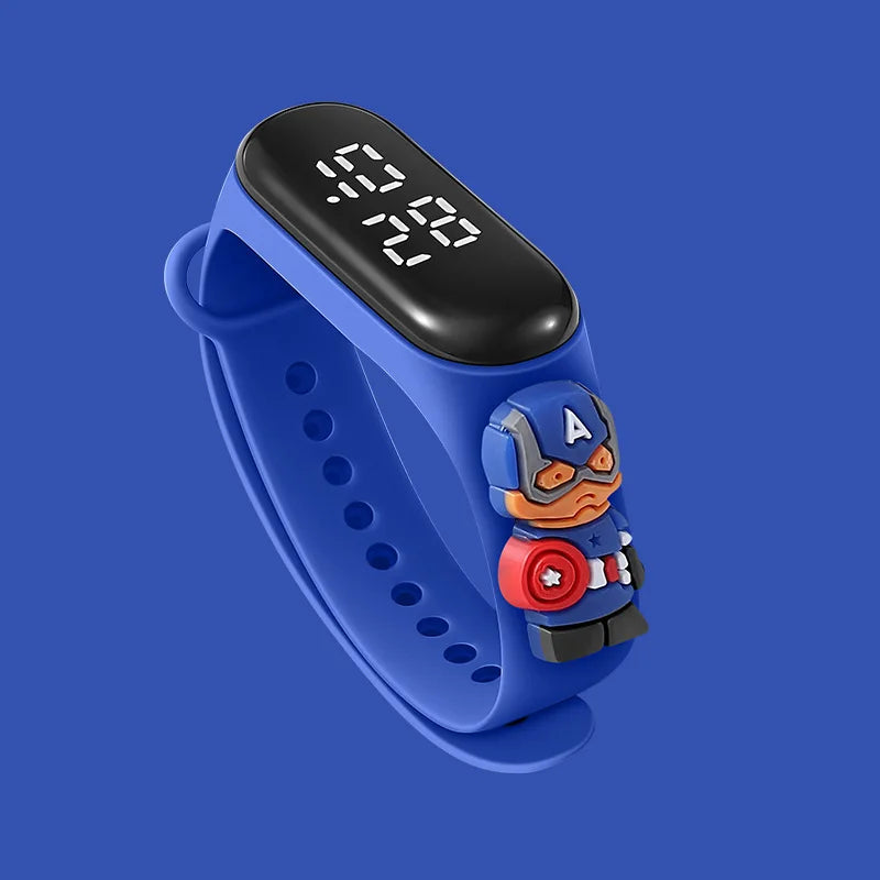 Disney Stitch LED Waterproof Kids Digital Watch Spiderman Hulk Children Watch Sports Touch Electronic Watch  Kids Gifts