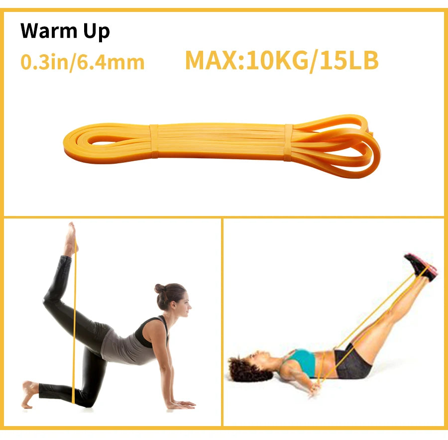 Workout Pilates Latex Resistance Band Sport Fitness Exercise Elastic Band Heavy Duty Strength Pull Up Crossfit Gym Equipments