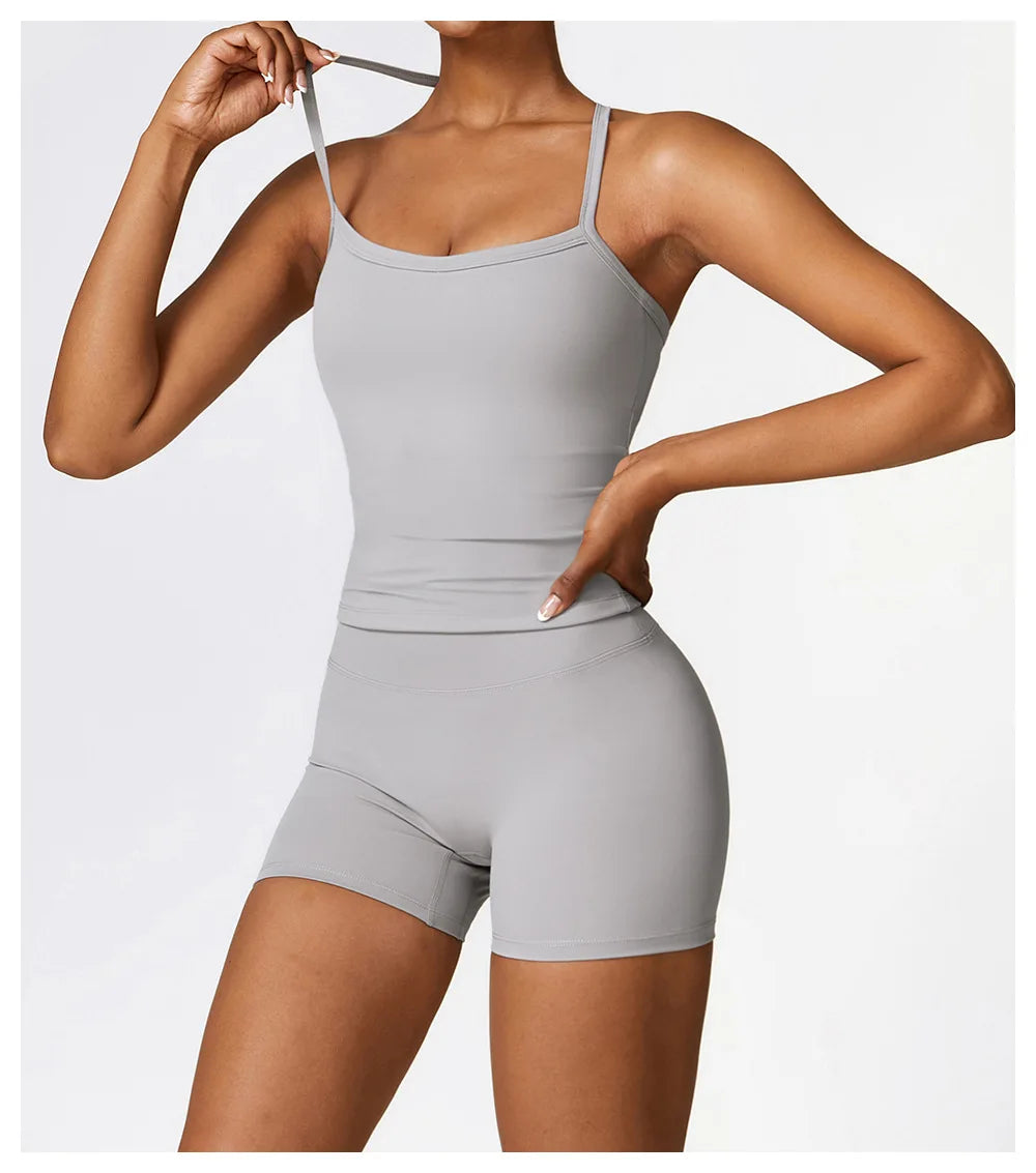 Women Cross Back Yoga Top Breathable Shockproof Sports Vest Fitness Sport Bra With Padded Gym Crop Top Running Active Sportswear