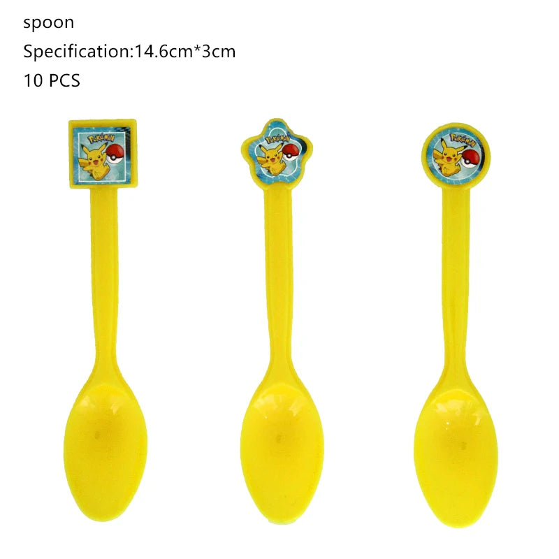 Pokemon Birthday Party Decoration New Pikachu Latex Foil Balloon Kids Disposable Tableware Event Supplies Backdrop Child Gift