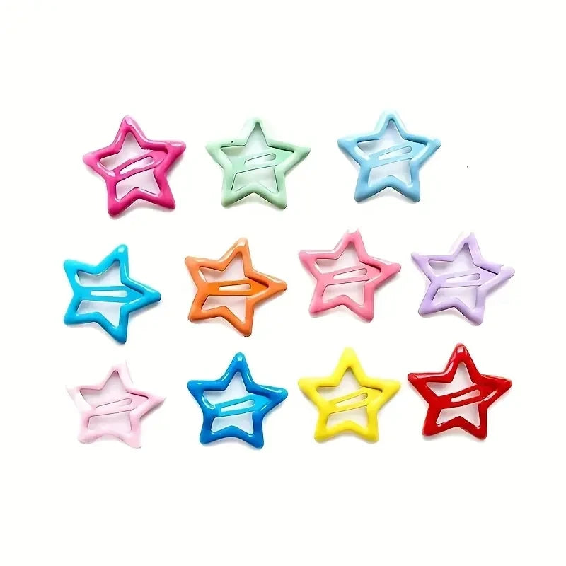 20pcs Colorful Star BB Hair Clips Adorable Hair Decoration for Girls and Kids Lovely Barrettes and Headwear Accessories
