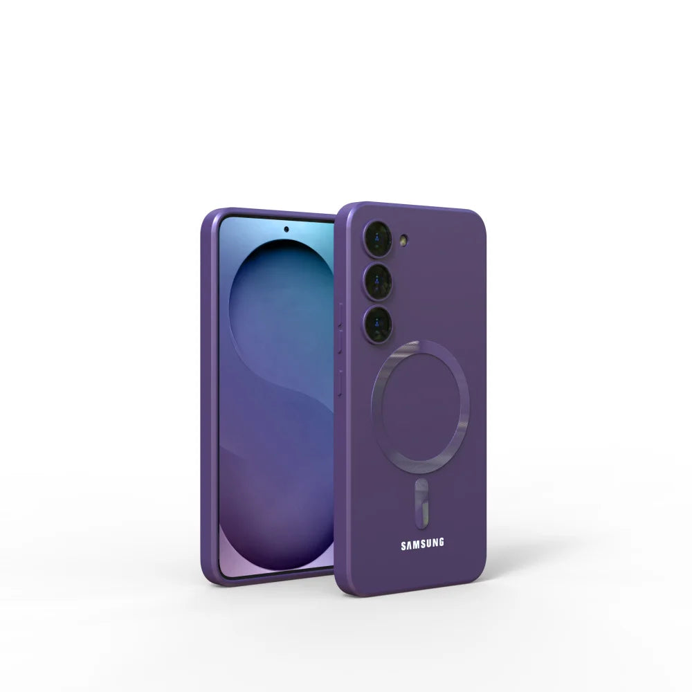 For Samsung Galaxy S25 FE Magsafe Case S25 S24 S23 S22 S21 Ultra Plus FE A17 A56 A36 A16 A55 A54 Soft Silicone Phone Back Cover