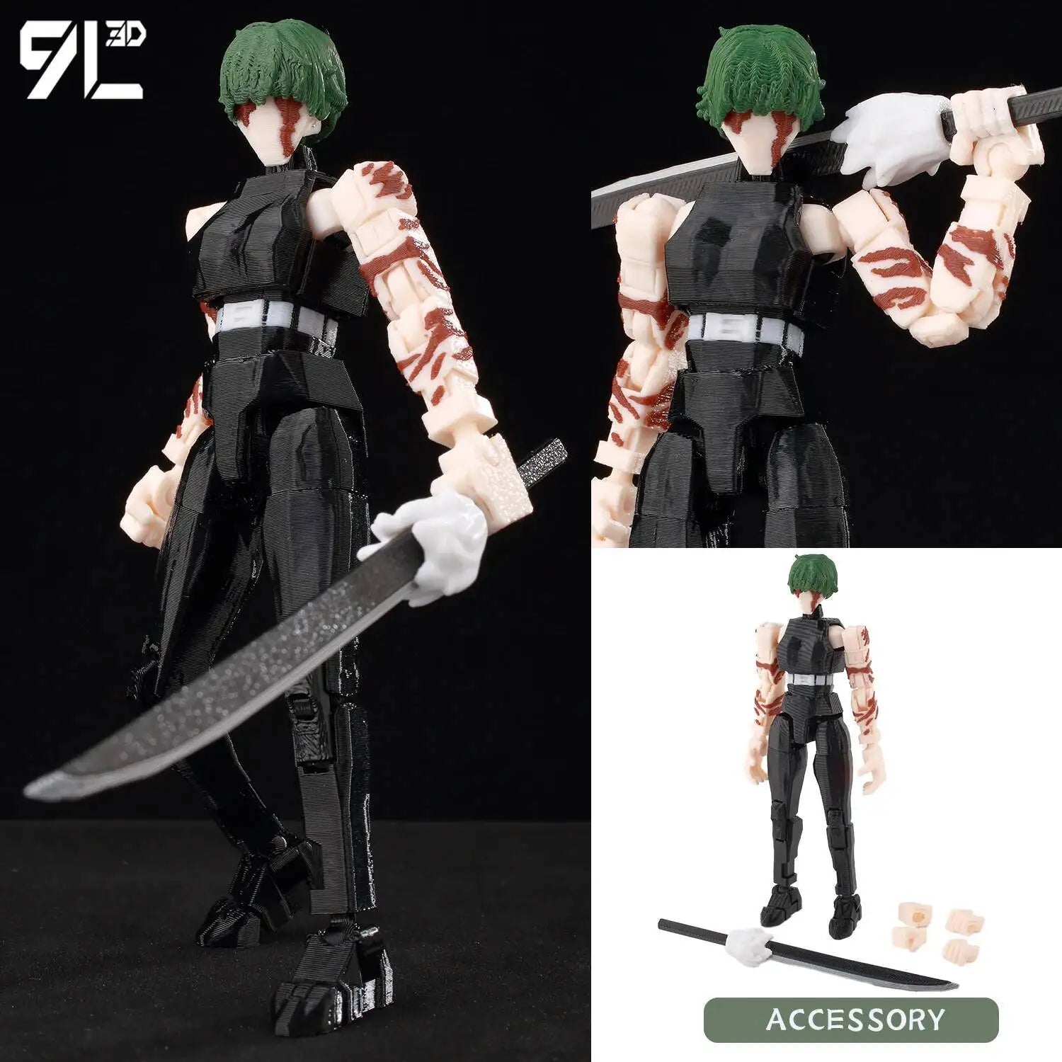 9L3D Printed Anime Jujutsu Kaisen Sukuna Yuji Yuta Satoru Gojo Lucky Dummy 13 Movable Shapeshift Action Figures Mannequin Toys