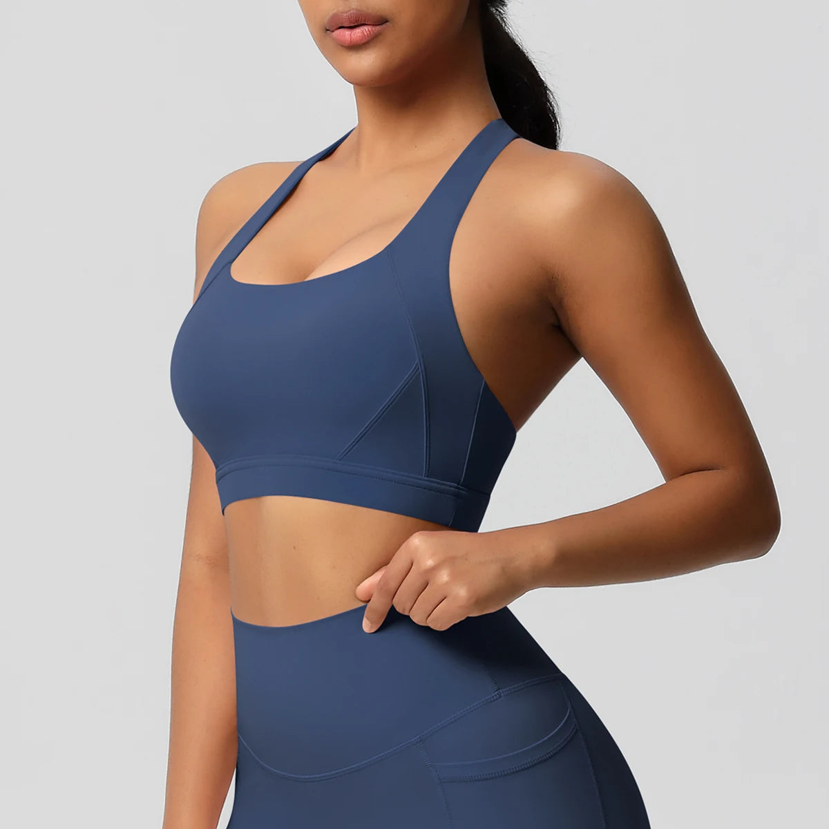 Women Sexy Yoga Vest Sexy Breathable Quick Drying Sport Brassiere Gym Push Up Shockproof High Intensity Pilates Clothes Women