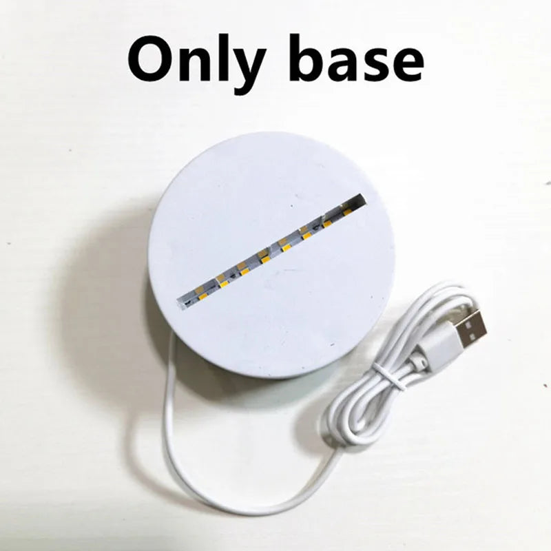 Romantic Love 3D Acrylic Led Lamp for Home Children's Night Light Table Lamp Birthday Party Decor Valentine's Day Bedside Lamp