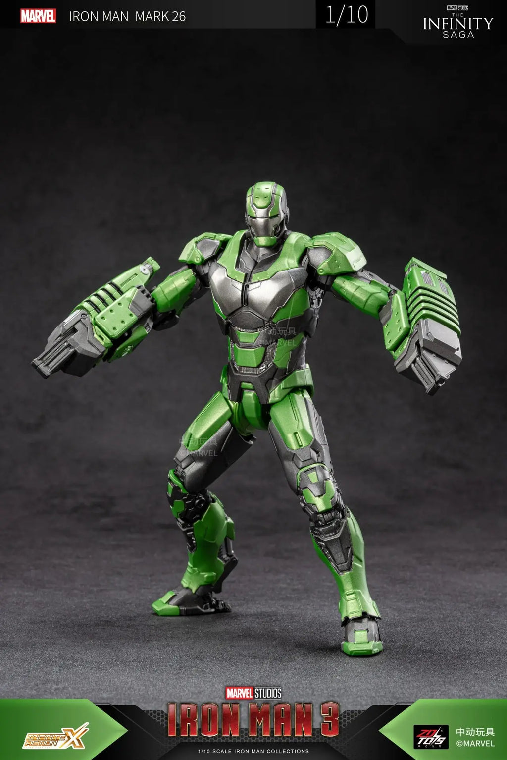 1:10 ZD Toys Iron Man MK25 Striker MK26 Gamma MK36 Peacemaker MK40 MK2 War Machine MK15 Sneaky Action Figure Collections Gift