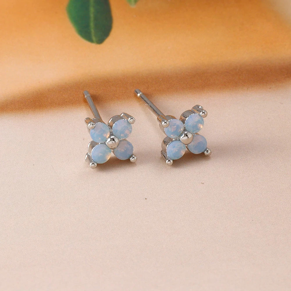 New Arrival Korean Trendy Stainless Steel Fresh Lovely Sweet Flower Stud Earrings For Women 2023 Fashion Jewelry