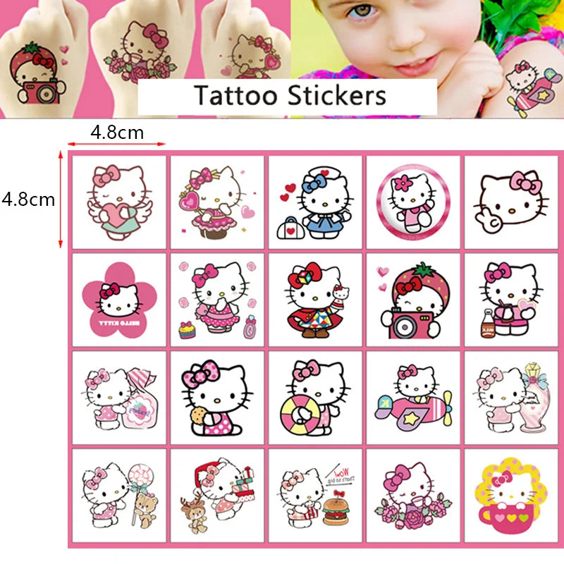 Hello Kitty Birthday Party Decoration Cartoon Cat Kids Aluminum Foil Balloon Disposable Tableware Banner Child Event Supplies