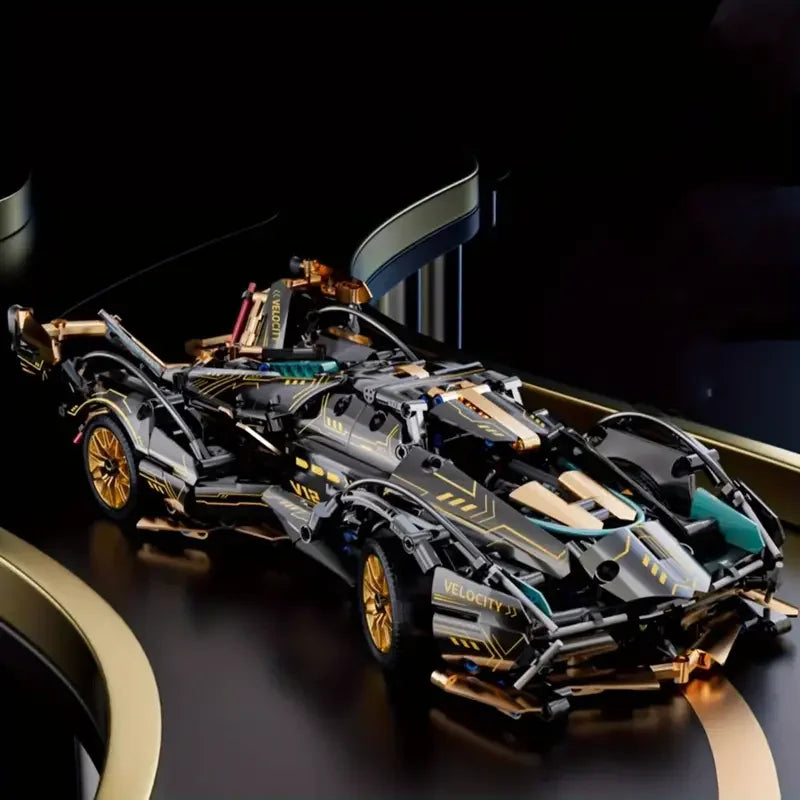 1690 Pieces, Green Racing Building Block Toys, Abs Materials, Manual Toy Building Blocks Assembly, Home Furnishings, Office Desktop Furnishings