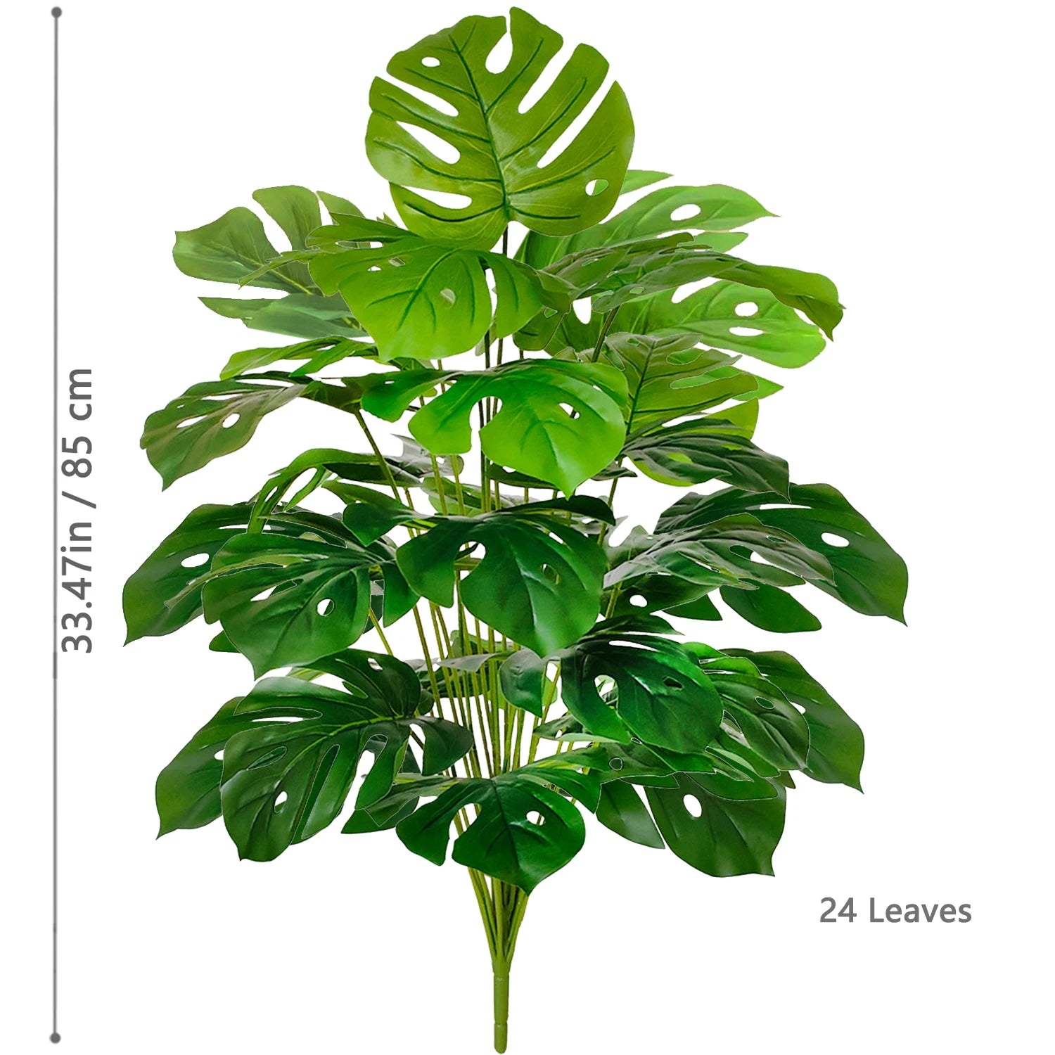 40-130cm（51.18in） Artificial Monstera Plant Fake Palm Tree Plastic Turtle Leaf Green Plant for Home Garden Room Office Decor