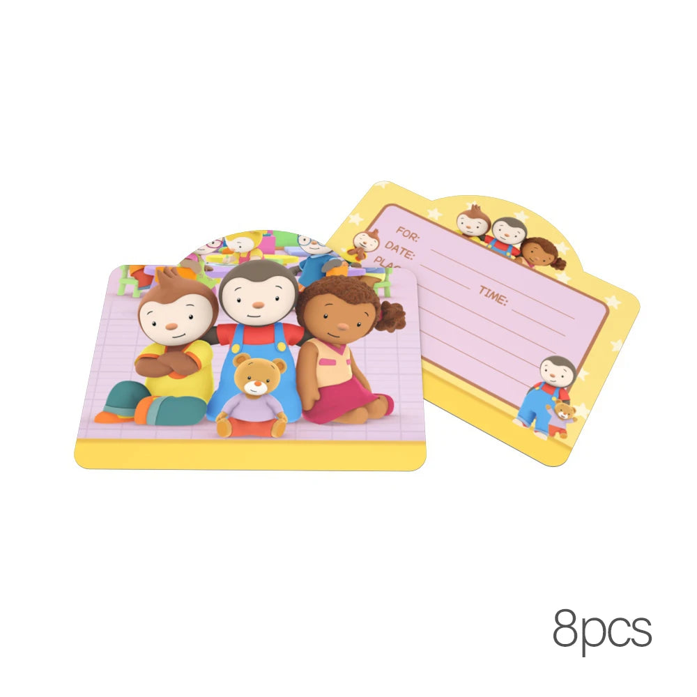 T'choupi Birthday Party Decoration Cartoon Baby Shower Party Supplies Tableware Sets Happy Birthday Cake Topper Birthday Hat