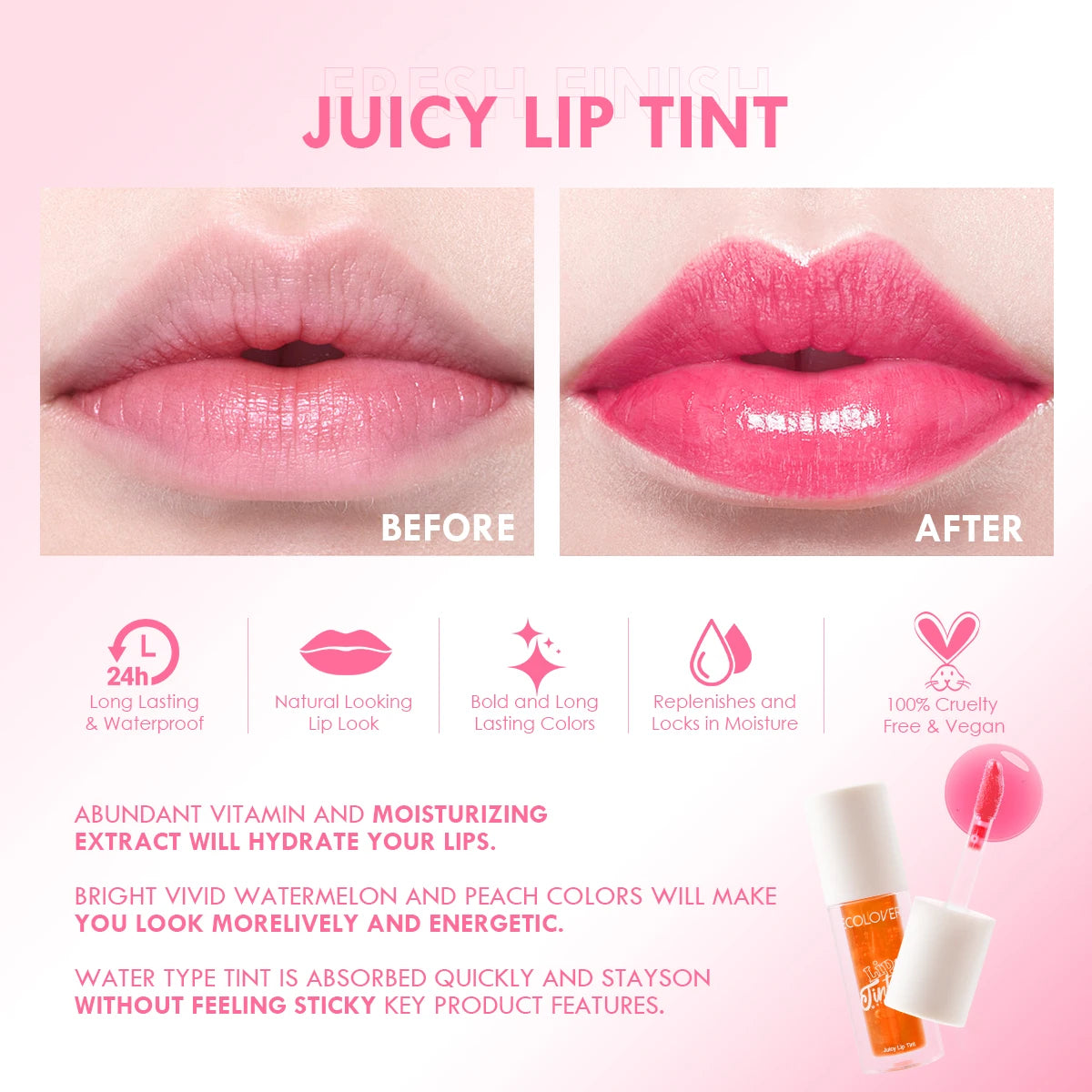 Lip Gloss Silky-smooth Long-lasting Liptint Moisturizing Liquid Lipstick Cream Lip Glaze Makeup Cosmetics