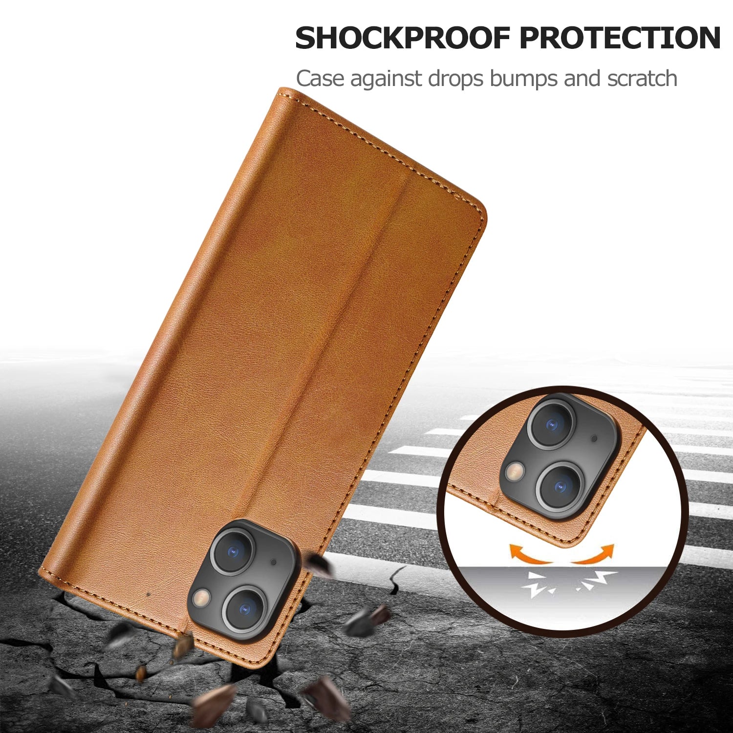 Flip Leather Wallet Case For iPhone 16 15 14 13 12 11 Pro Max XS XR 8 7 Plus SE Mini 16E Business Card Slot Wallet Phone Cover