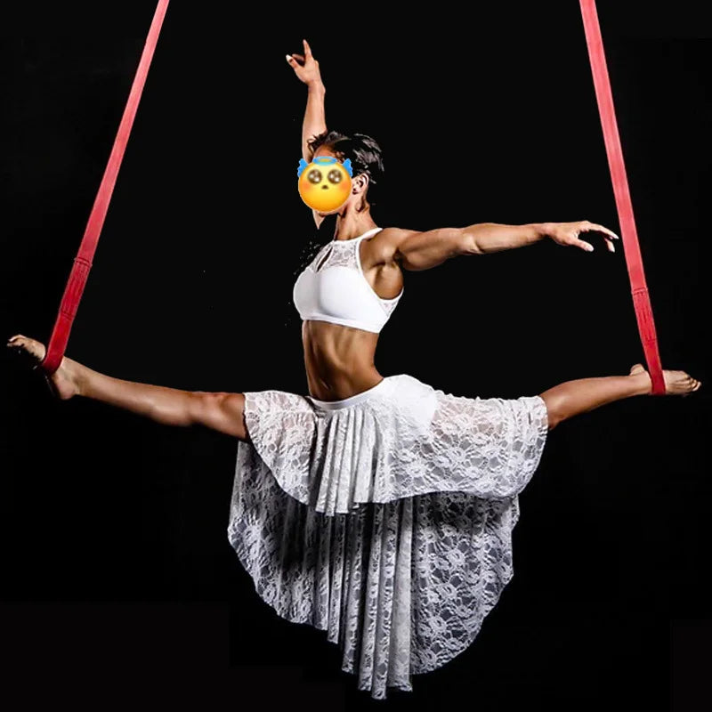 2 Meters suspension rope belt double loop Aerial Loops Aerial Straps Ropes Aerial Acrobatics Body Loop Trap  Circus Apparatuses