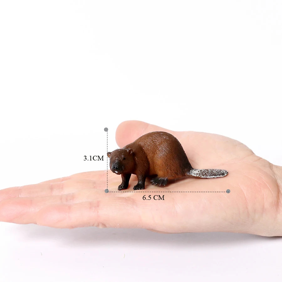 Realistic Woodland Creatures Figurines Toys Raccoon,Beavers ,Badger,Anteater,Platypus Easter Eggs Education Birthday Gift