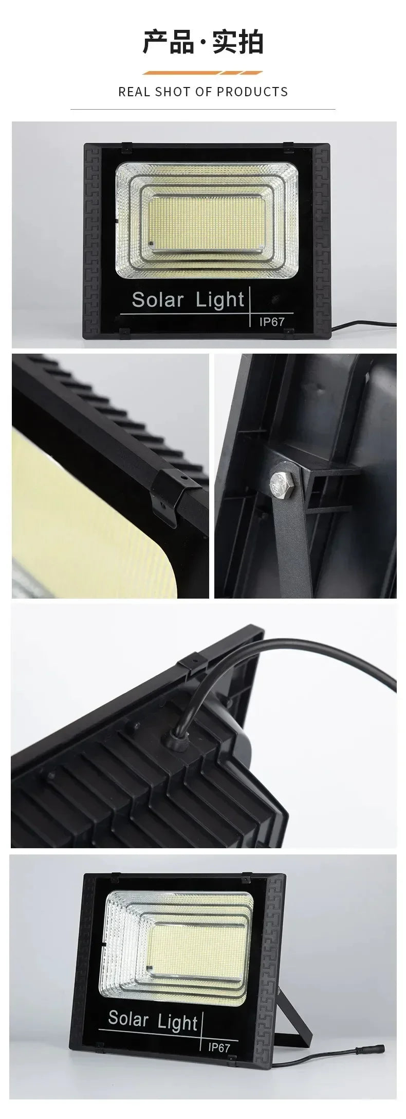 JVEE 30W 1000mAh Solar Flood Lights Remote Control Powered Spotlight Outdoor Waterproof IP67 Villa Street Lamp Adjustable Angle