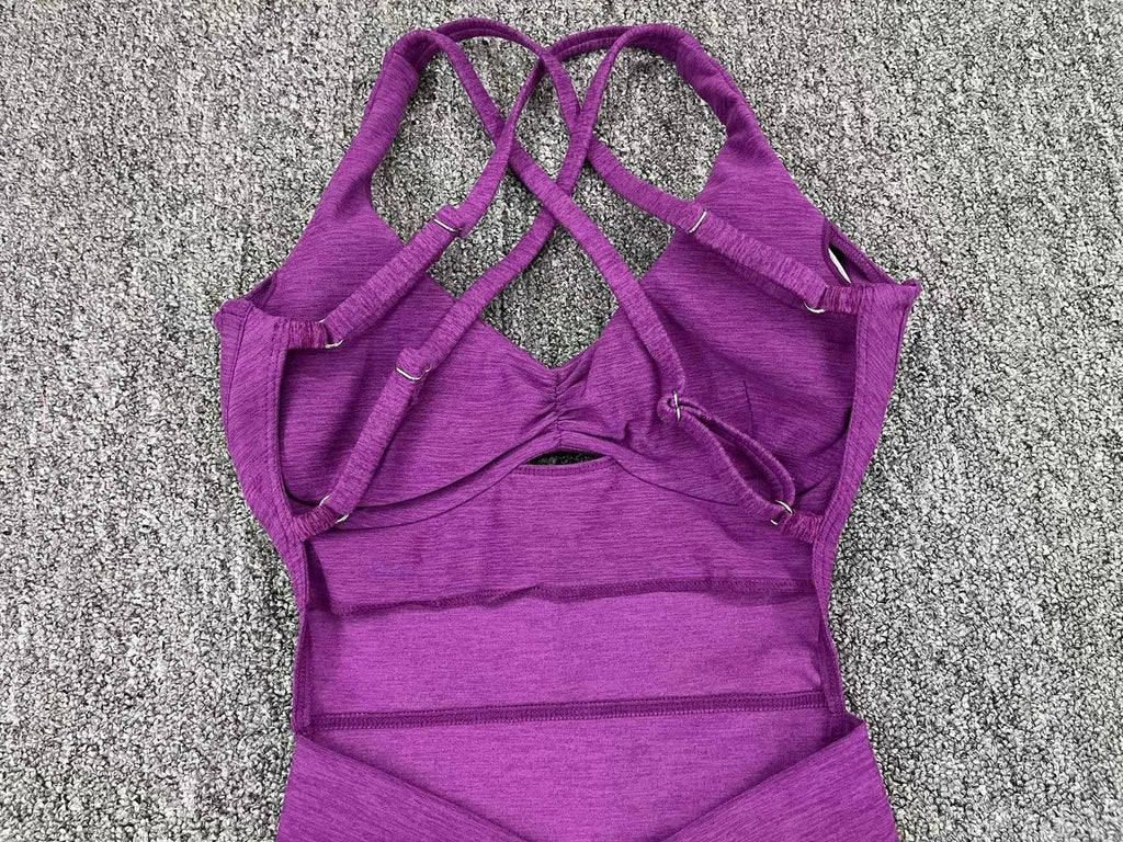 Sporty Jumpsuit Women Sportwear 2025 Workout Yoga Clothes Push Up Gym Set Women Sportswear Sport Outfit Fitness Overalls Black