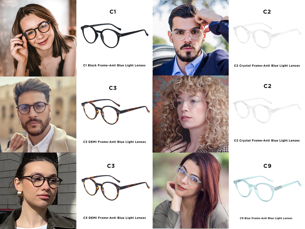 ZENOTTIC 2025 Retro Reading Glasses Anti Blue Light Blocking Readers Fashion Lightweight Eyeglasses Women Men Diopter 0 to 4.0