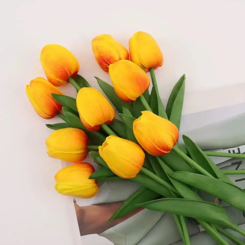 1/5/10/15PCS Tulips Artificial Flowers Real Touch Flowers Tulip Bouquet Decor Fake Tulips Flower for Home Wedding Decorations