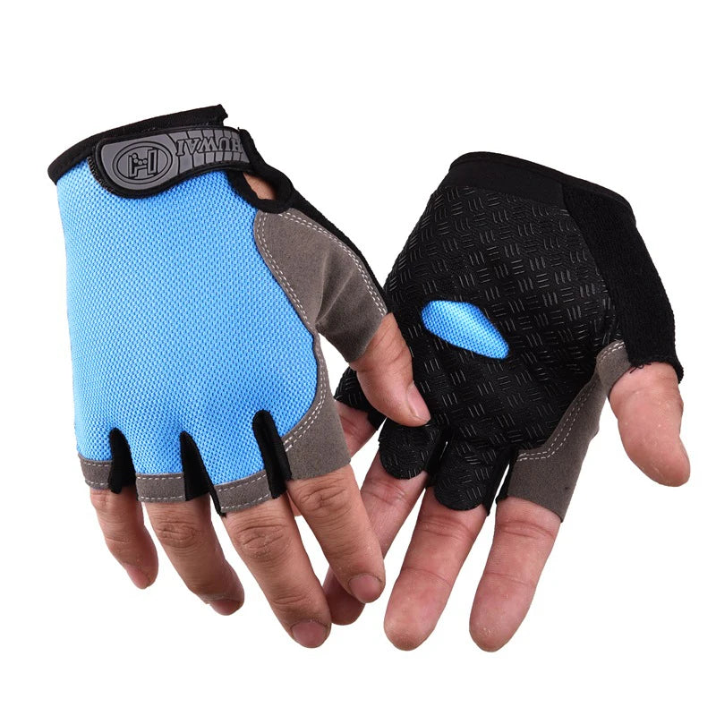 Unisex Half Finger Gloves Cycling Breathable Anti-slip MTB Outdoor Road Bike Gel Biking Gloves Summer Gym Sport Training Gloves