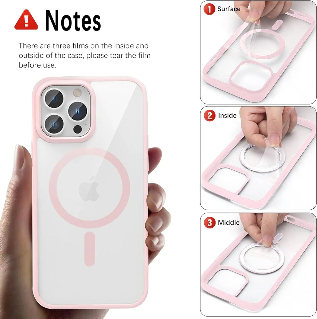 Not Yellowing Case For Magsafe Mag Safe iPhone 15 Pro Max 14 Plus 13 Mini 12 11 X XS XR SE 2022 2020 8 Phone Cover Accessories