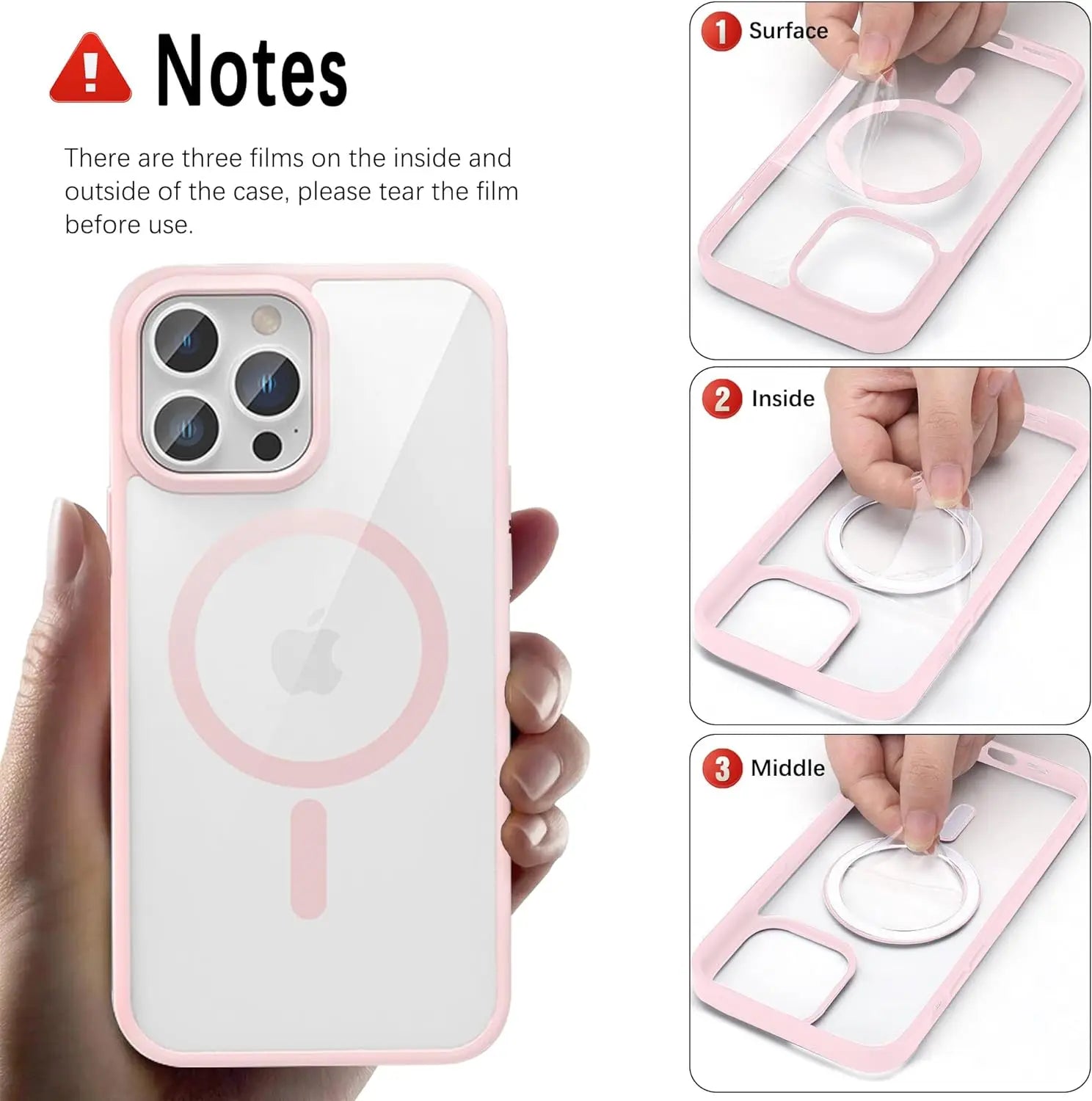 Not Yellowing Case For Magsafe Mag Safe iPhone 15 Pro Max 14 Plus 13 Mini 12 11 X XS XR SE 2022 2020 8 Phone Cover Accessories