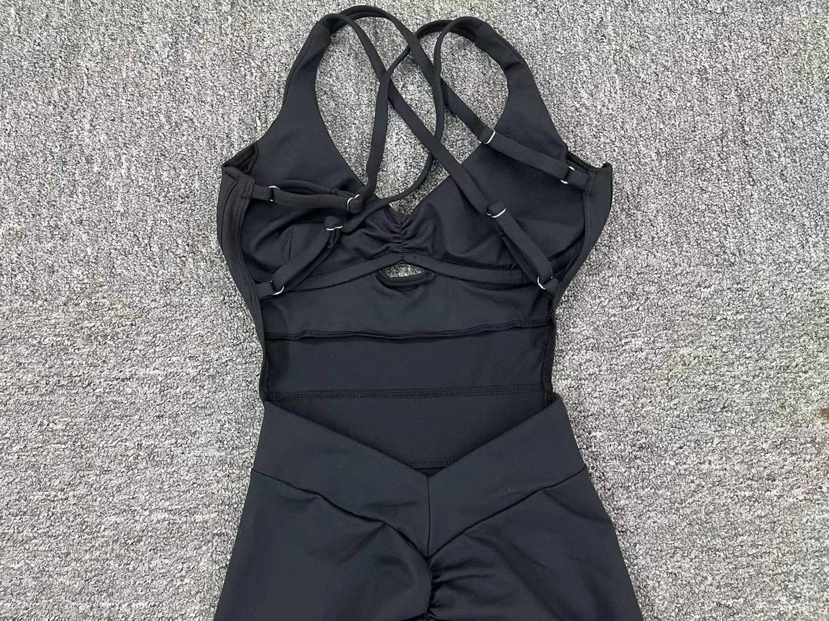 Sporty Jumpsuit Women Sportwear 2025 Workout Yoga Clothes Push Up Gym Set Women Sportswear Sport Outfit Fitness Overalls Black