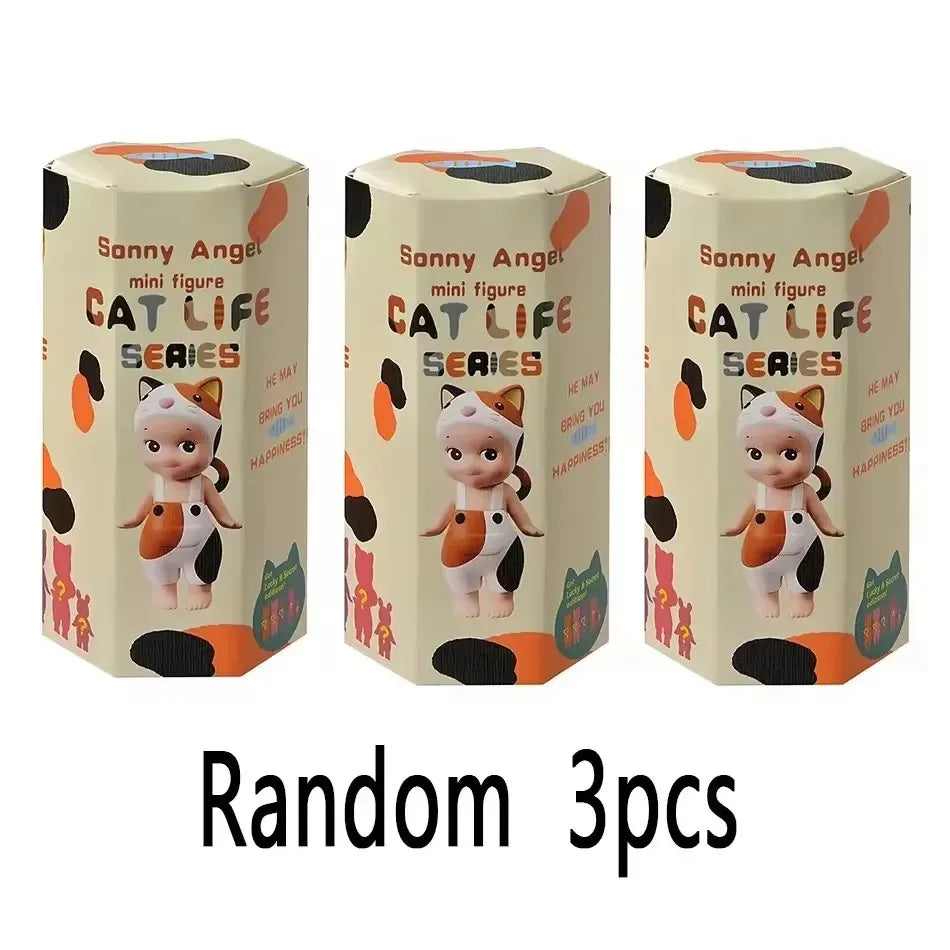 -Sonnny Angel 20th Anniversary Hippers Blind Box Animal Cat Life Series Anime Figures Ornaments Dolls Fans Toy Set For Kids Gift