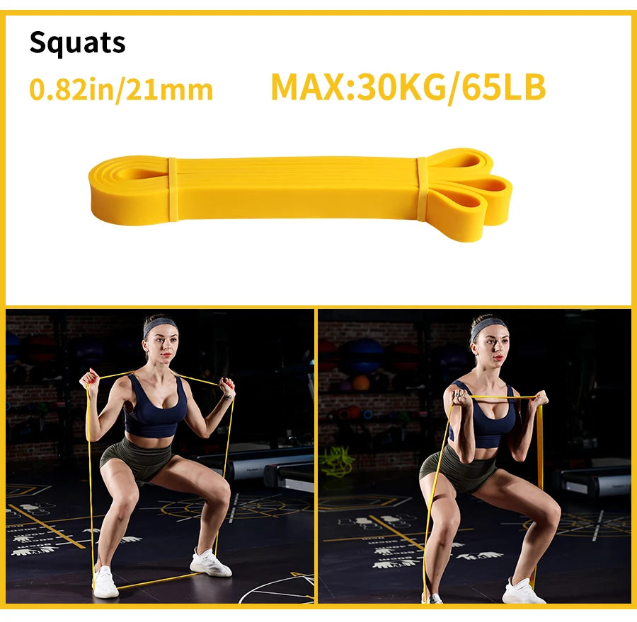 Workout Pilates Latex Resistance Band Sport Fitness Exercise Elastic Band Heavy Duty Strength Pull Up Crossfit Gym Equipments