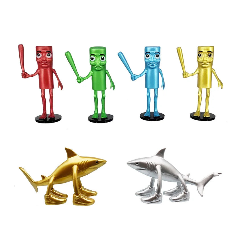 Brainrot Anime Action Figures Tung Tung Tung Sahur Ornaments Figure Funny Meme PVC Toy Model Home Decor Kids Gift