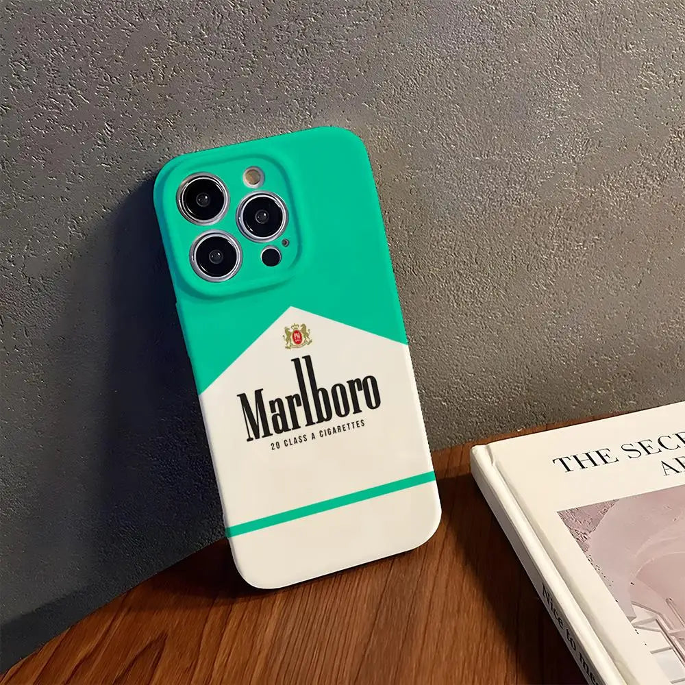 Cigarette-M-MarlboroeS Phone Case For IPhone 16Promax 16 15 14 13 12 11 Pro Max Plus Mini Film Soft Personalized Cover
