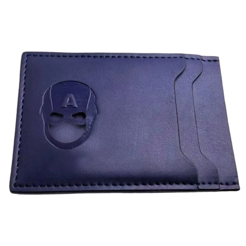Leather Bat Wallet Personalized Superhero Mask Card Holder Bat ID Heroic Wallet Gift