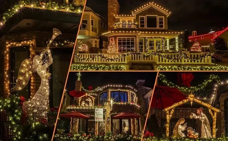 Fairy Lights Solar Garden Lights String Lights with 8 Modes Waterproof Wire Lights for Patio Yard Trees Christmas Party