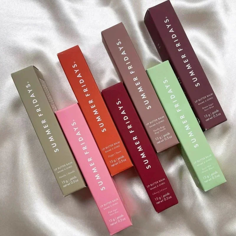 Summer Fridays Lip Balm Moisturizing Mirror Lip Gloss Lip Vanilla Pink Sugar Coffee Cake Smell Lipstick Transparent Oil Makeup