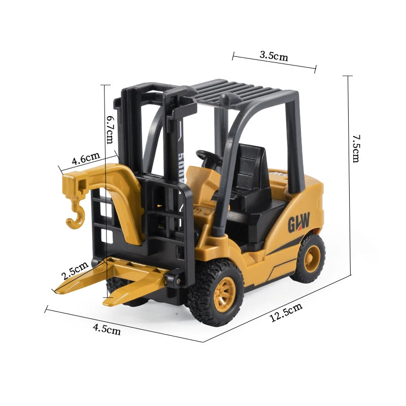 Engineering Diecast Inertial Driving Toys for Boys Alloy Tractor Excavator Bulldozer Kids Truck Children Vehicle Model Gift