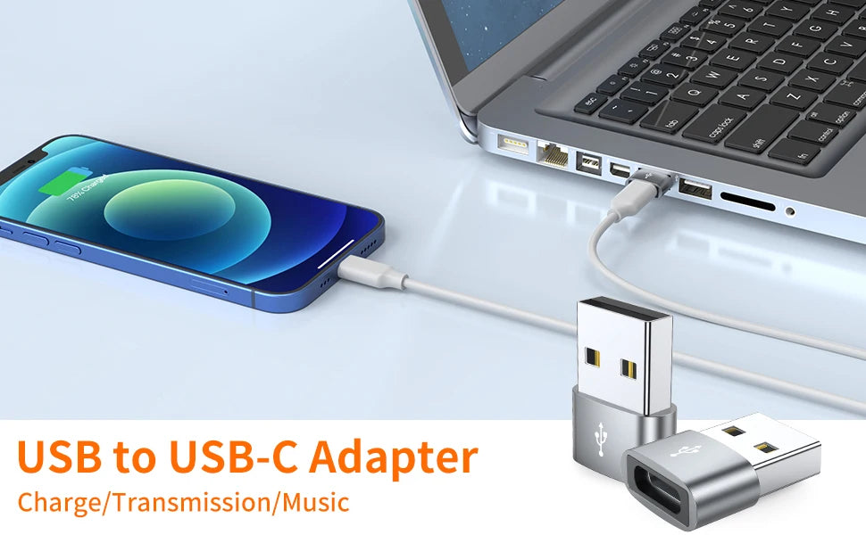 4-Pack USB C Female to USB Male Adapter Type C to USB A Charger Cable Converter,Compatible with iPhone iPad Samsung Galaxy Pixel