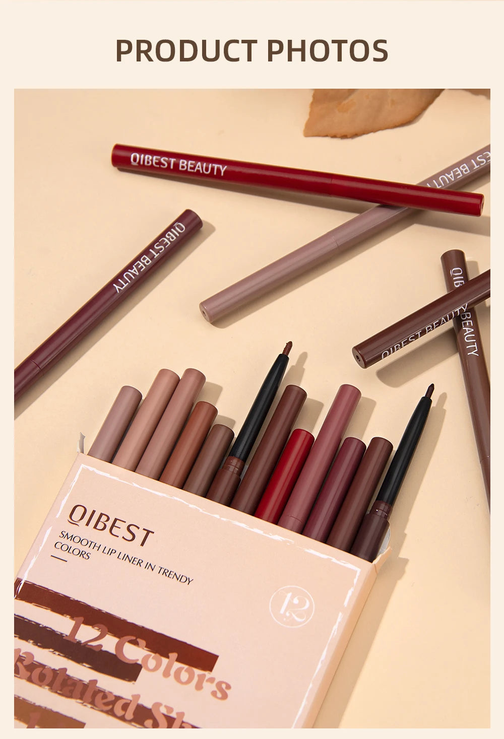 12pcs/set Lip Liner Pencil Waterproof Long Lasting Lipstick Matte Nude Contour Lipliner Pencil Lipstick Pen Lip Tint Cosmetics