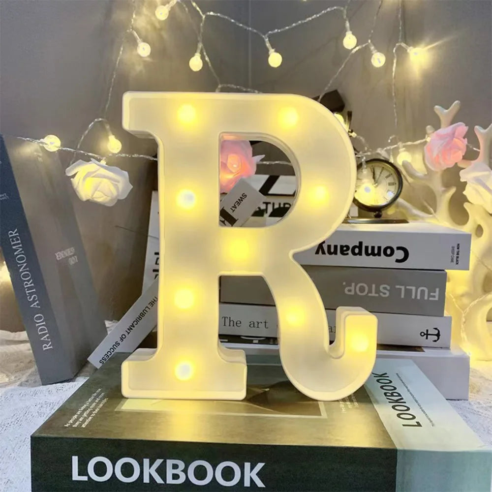 16cm LED Letter Light, Luminous Letter And Number Night Light, Suitable For Home, Bar, Wedding, Birthday Party Decoration