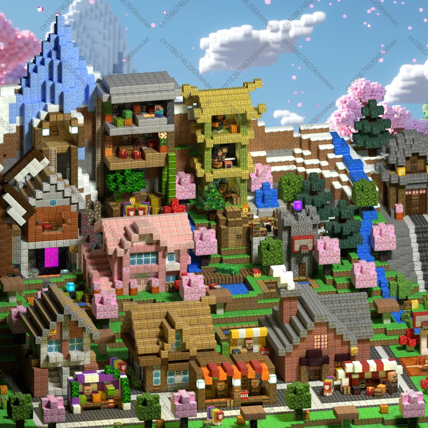 Magnetic Building Blocks Mine World Magnet Cube for Stacking Construction Brick Set Pixel Style Sensory Toys Kid Boys Girls DIY