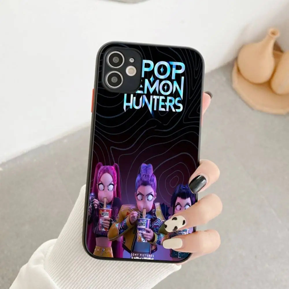 KPop D-Demon H-Hunters Phone Case For iPhone 16 15 14 13 12 11 Pro Max Mini X XS XR SE 7 Plus Shockproof Dustproof Cover Fundas