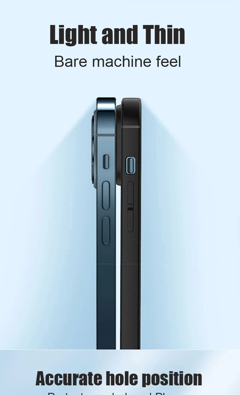 Luxury Black Phone Case For iPhone 16 15 14 11 12 13 Pro Max 7 8 Plus 13 Mini 16E SE 2022 Xr X Xs Matte Soft Back Cover Case