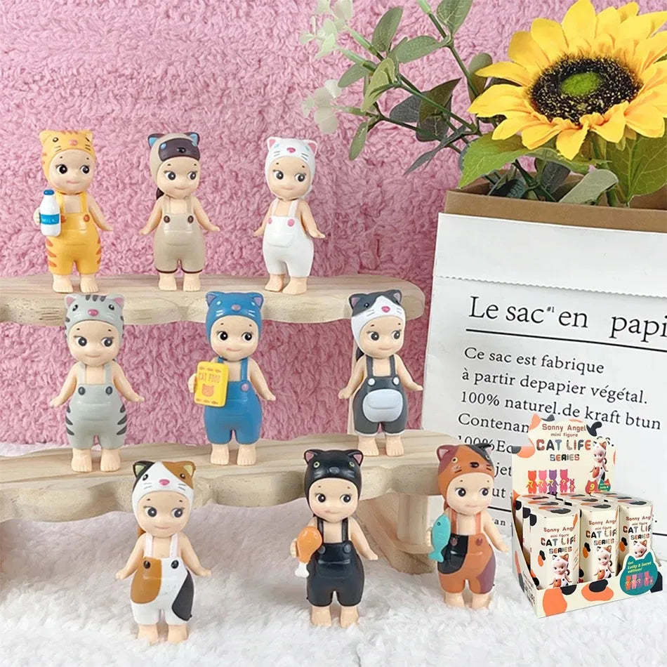 -Sonnny Angel 20th Anniversary Hippers Blind Box Animal Cat Life Series Anime Figures Ornaments Dolls Fans Toy Set For Kids Gift