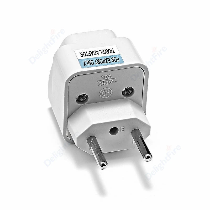 KR Plug Adapter Multifunction Universal AU UK US To EU Electrical Socket Type E/F France Spain Plug Travel Adapter AC Outlet