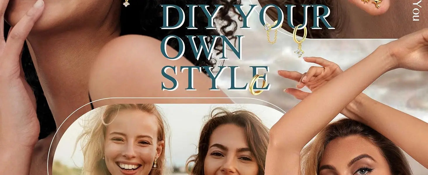 Bobisty 1pc Earrings for Sensitive Ears Surgical Stainless Steel Earrings for Women Dainty Flat Back Earring Stud Hoop Cartilage