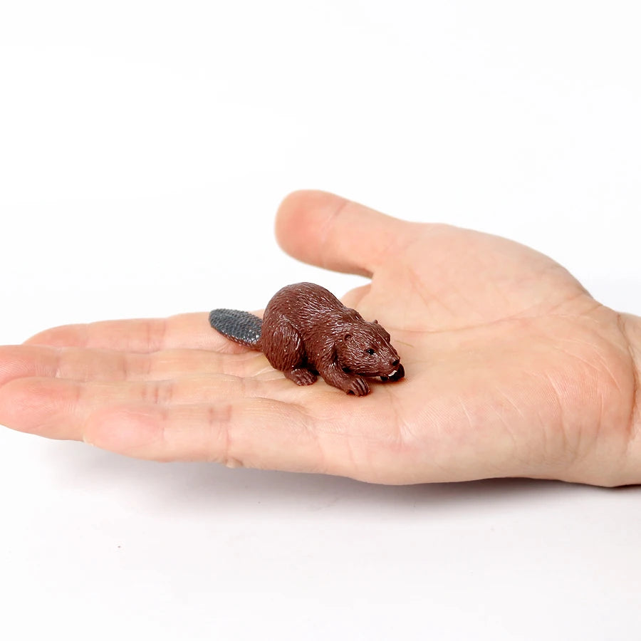 Realistic Woodland Creatures Figurines Toys Raccoon,Beavers ,Badger,Anteater,Platypus Easter Eggs Education Birthday Gift