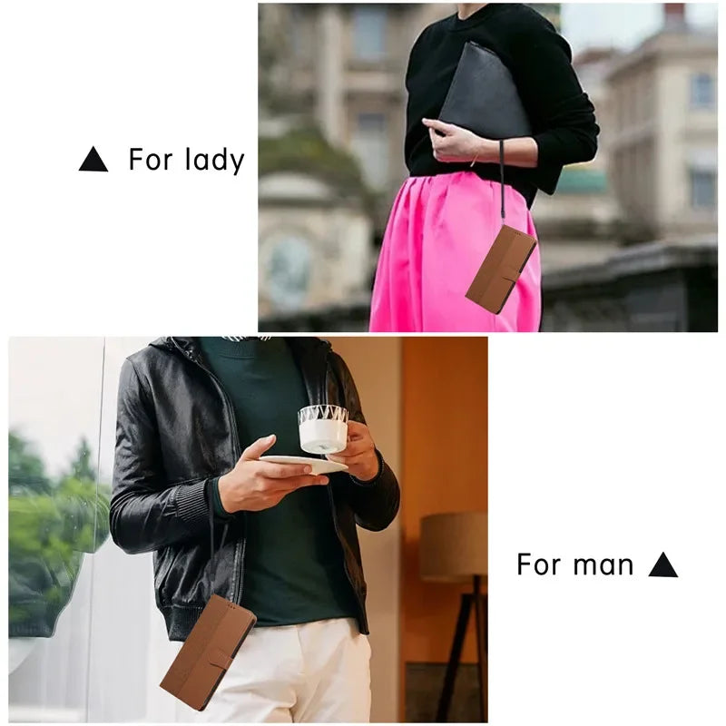 Luxury Leather Wallet Phone Case for iPhone 17 Air 16 15 14 Pro Max 16E 13 12 Mini 11 XS XR Max SE 8 7 Plus Flip Stand Cover